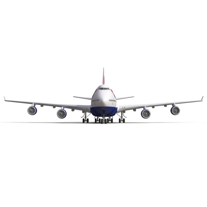 Boeing 747-400 British Airways Rigged 3D