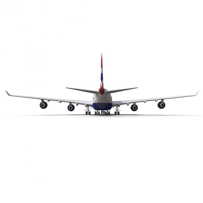 Boeing 747-400 British Airways Rigged 3D