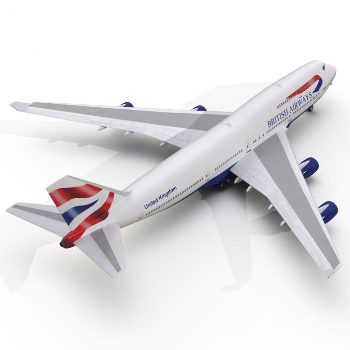 Boeing 747-400 British Airways Rigged 3D