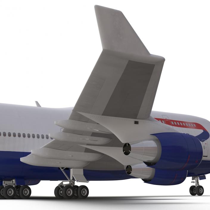 Boeing 747-400 British Airways Rigged 3D