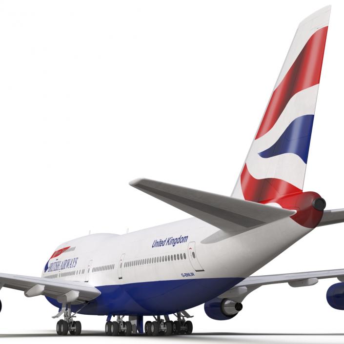 Boeing 747-400 British Airways Rigged 3D