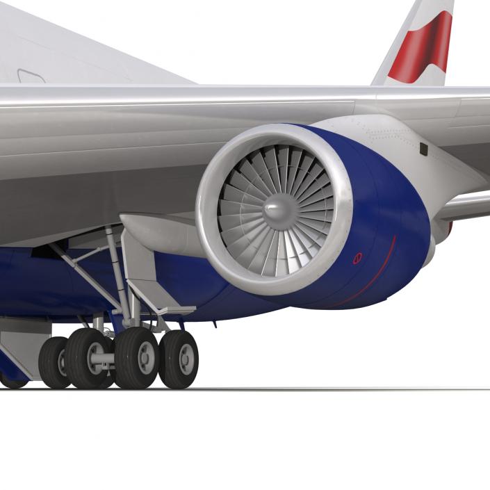 Boeing 747-400 British Airways Rigged 3D