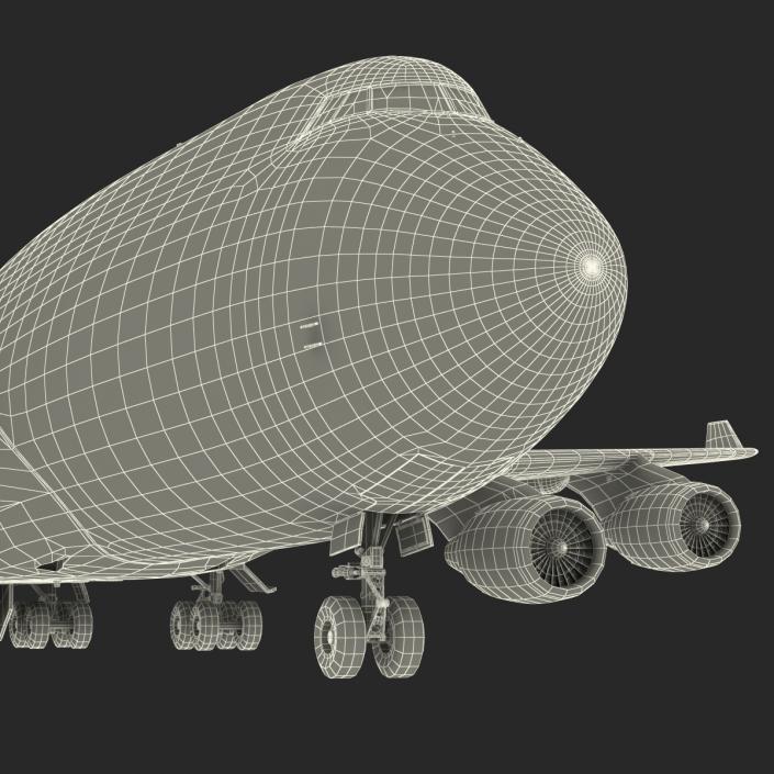 Boeing 747-400 British Airways Rigged 3D