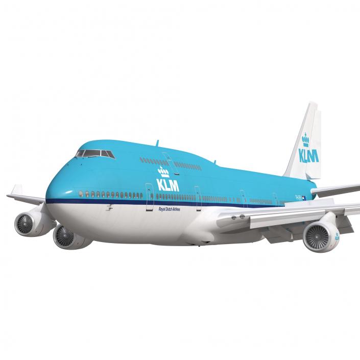 3D model Boeing 747-400 KLM Rigged