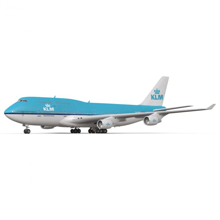 3D model Boeing 747-400 KLM Rigged