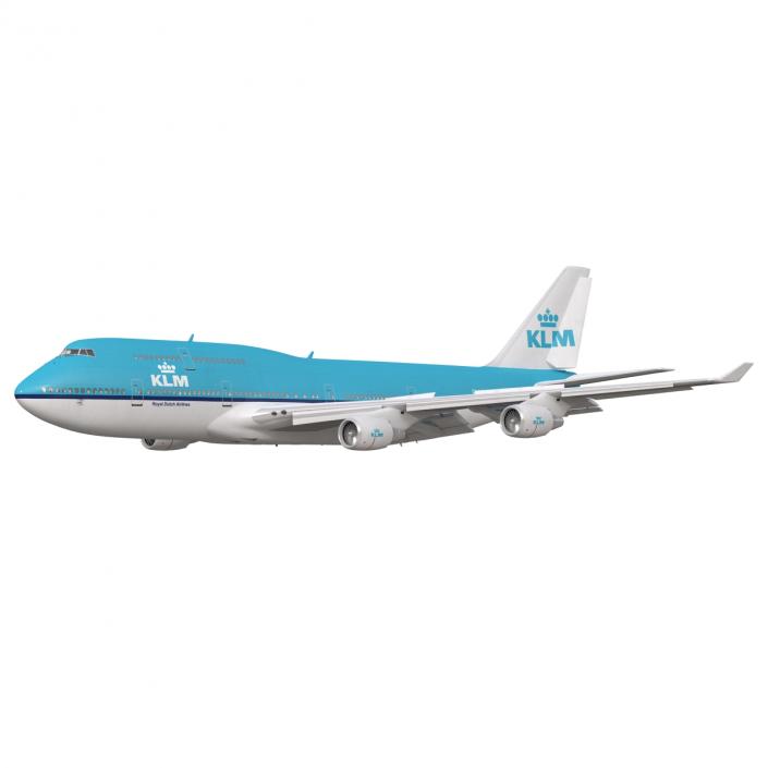 3D model Boeing 747-400 KLM Rigged