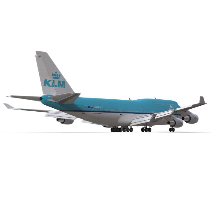 3D model Boeing 747-400 KLM Rigged