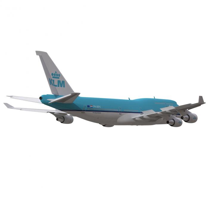 3D model Boeing 747-400 KLM Rigged