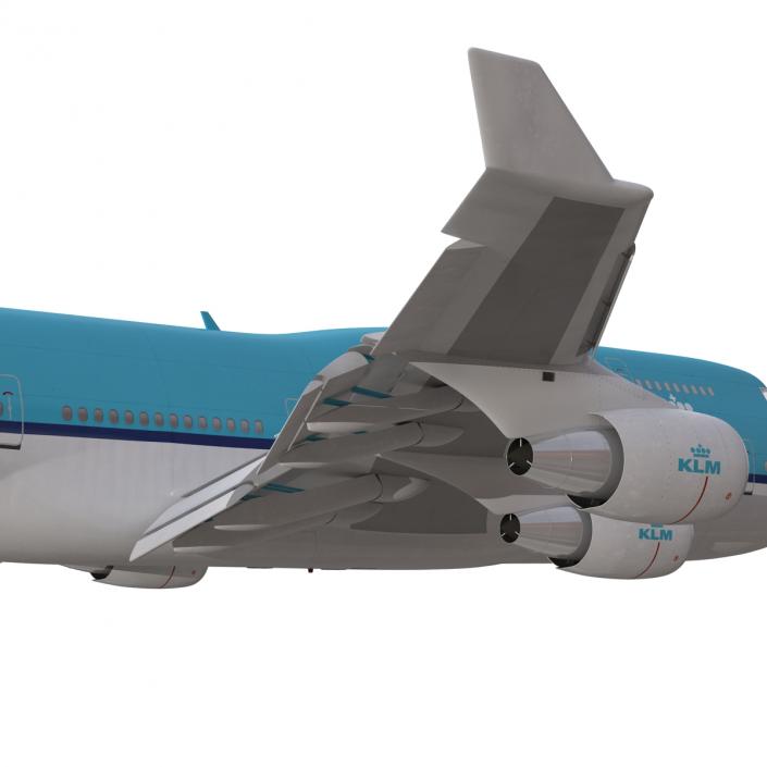 3D model Boeing 747-400 KLM Rigged