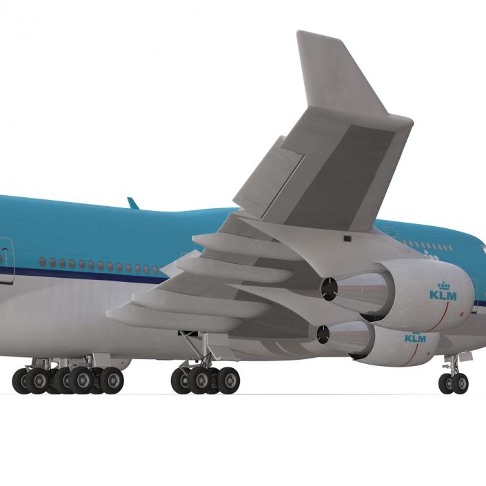 3D model Boeing 747-400 KLM Rigged