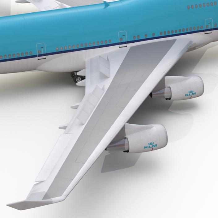 3D model Boeing 747-400 KLM Rigged