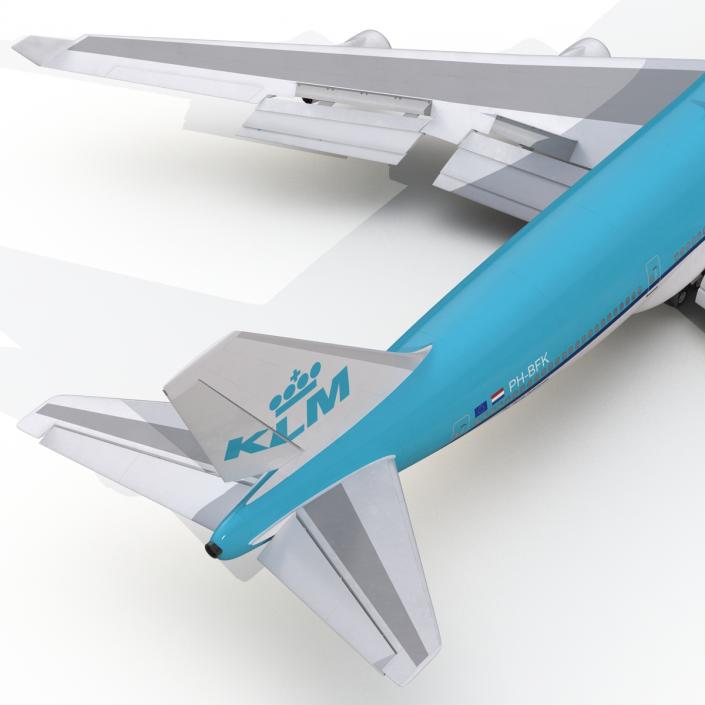 3D model Boeing 747-400 KLM Rigged