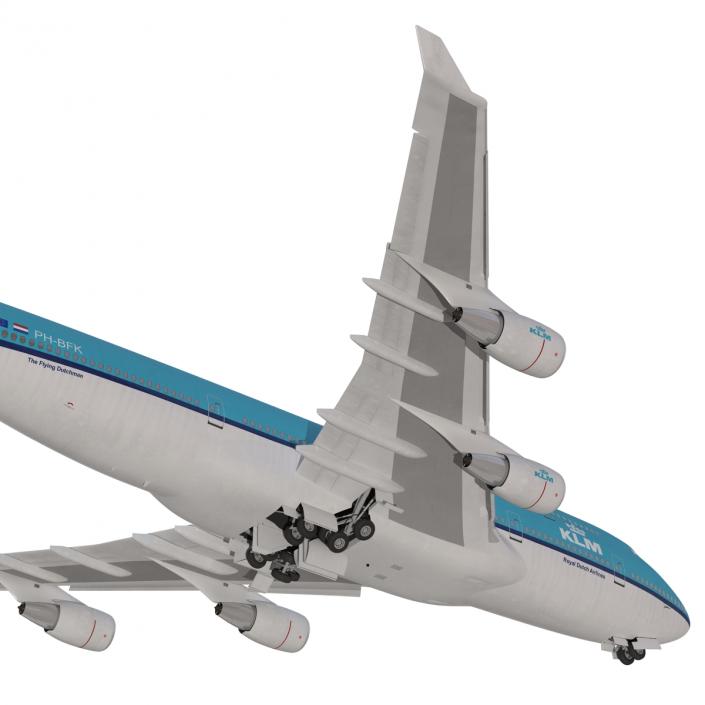 3D model Boeing 747-400 KLM Rigged