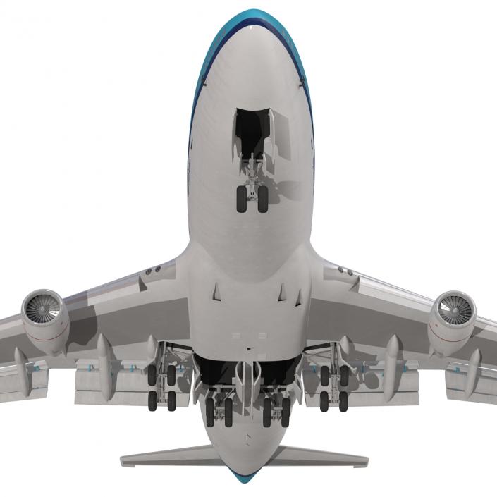 3D model Boeing 747-400 KLM Rigged