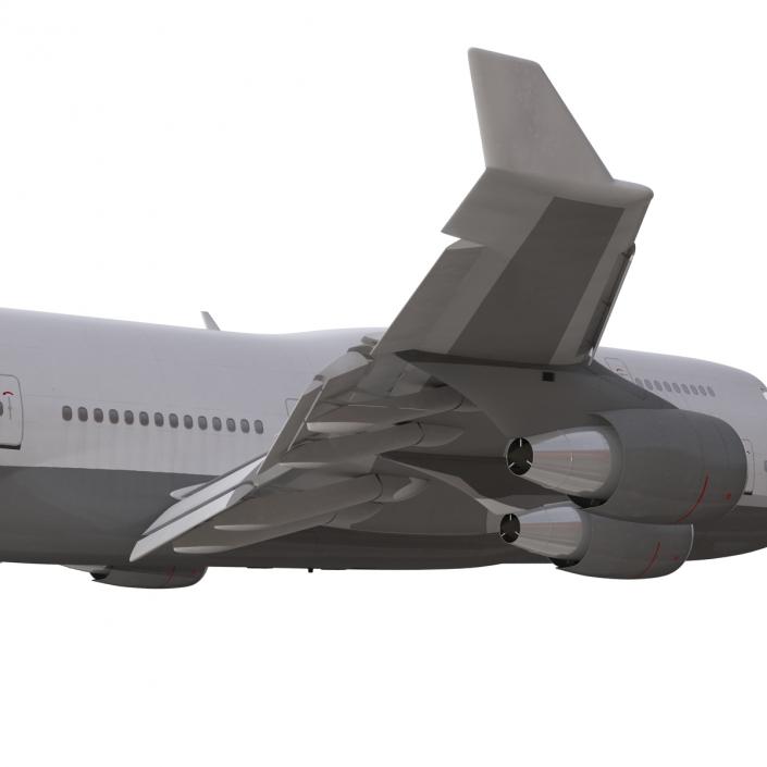 3D Boeing 747-400 Lufthansa Rigged