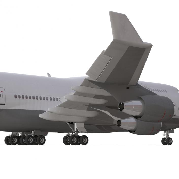 3D Boeing 747-400 Lufthansa Rigged