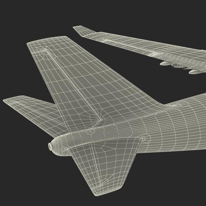 3D Boeing 747-400 Lufthansa Rigged