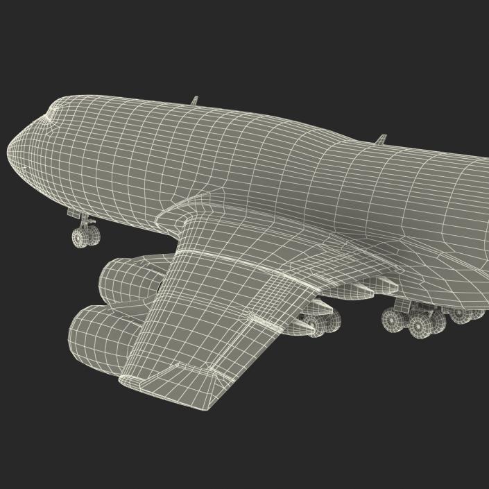 3D Boeing 747-400 Lufthansa Rigged