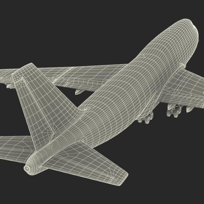 3D Boeing 747-400 Lufthansa Rigged