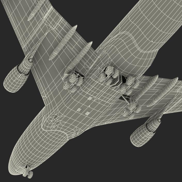 3D Boeing 747-400 Lufthansa Rigged