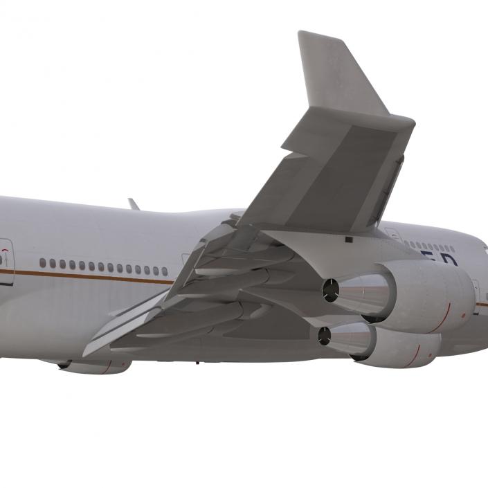 3D Boeing 747-400 United Rigged model