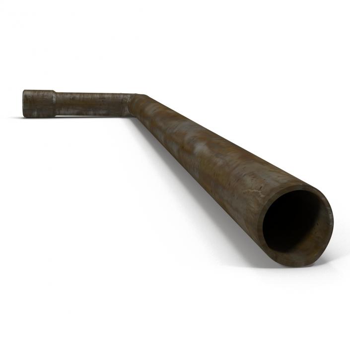 3D Broken Iron Pipe 6 model