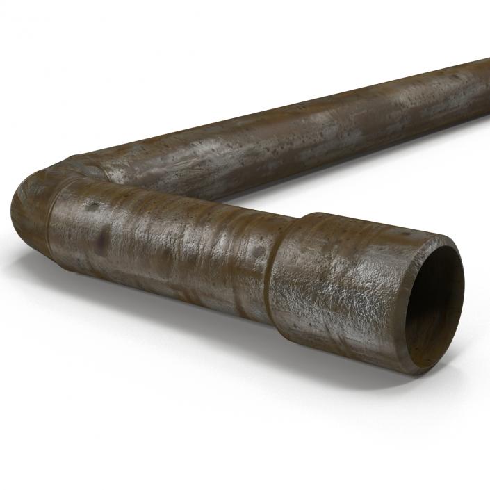 3D Broken Iron Pipe 6 model