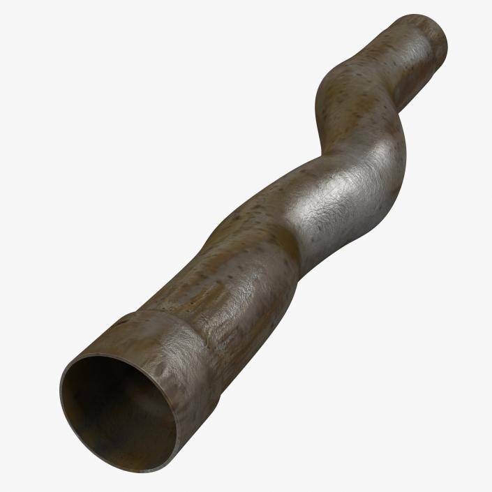 3D Broken Iron Pipe 7 model