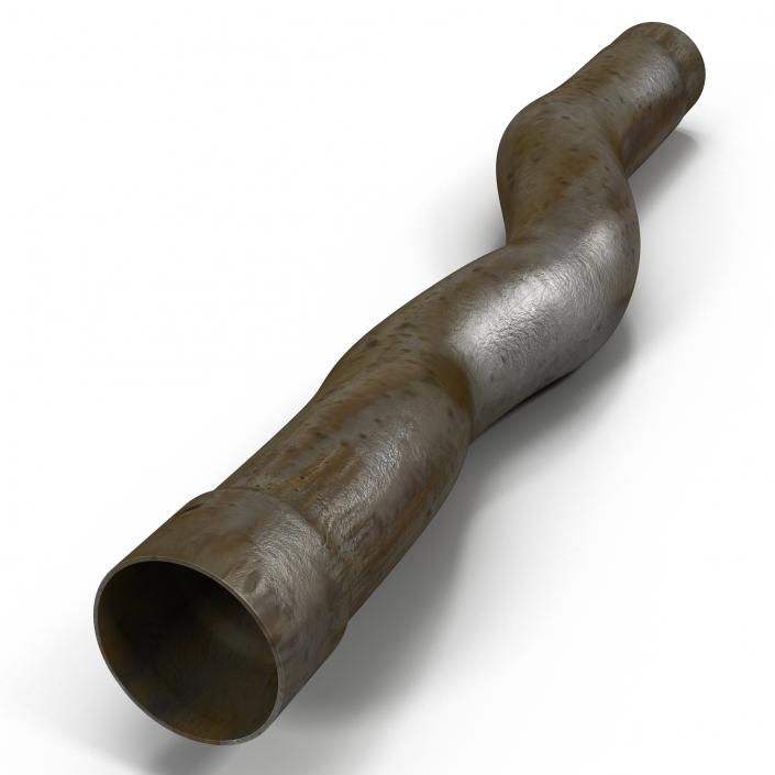 3D Broken Iron Pipe 7 model