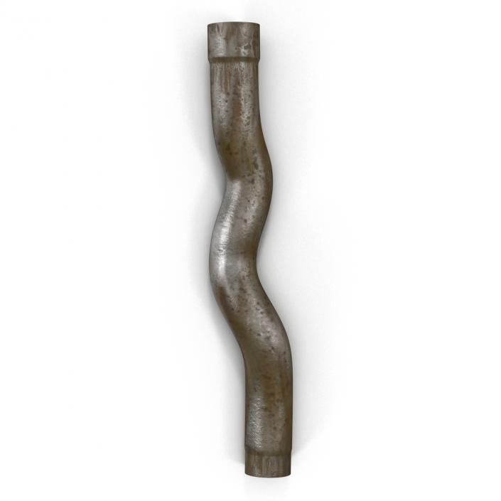 3D Broken Iron Pipe 7 model