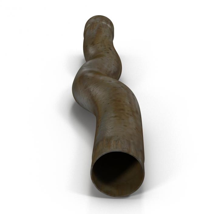 3D Broken Iron Pipe 7 model