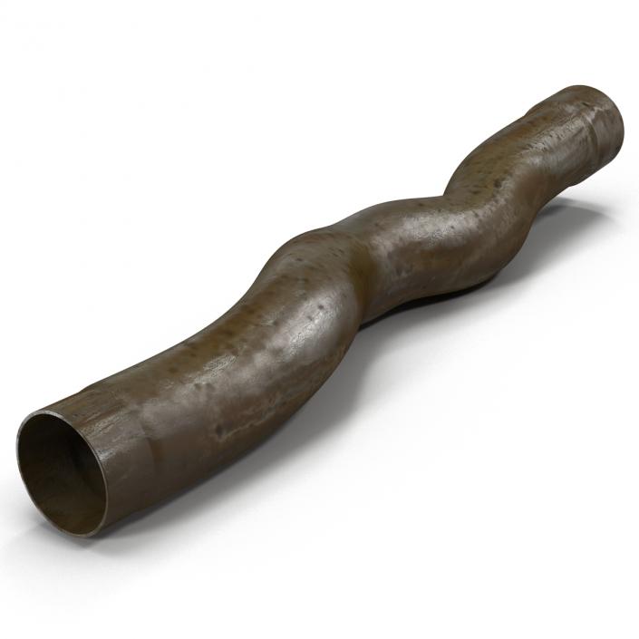 3D Broken Iron Pipe 7 model