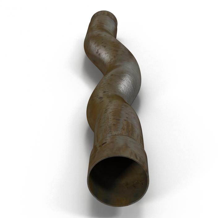 3D Broken Iron Pipe 7 model