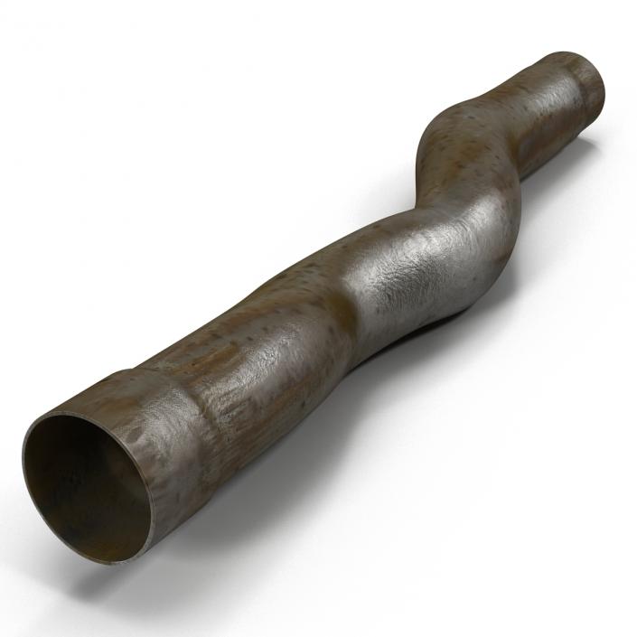 3D Broken Iron Pipe 7 model