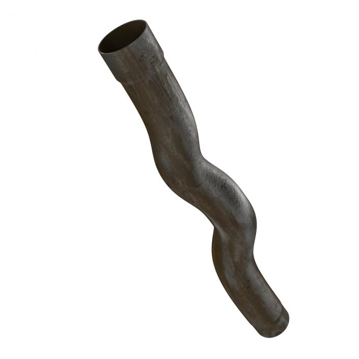 3D Broken Iron Pipe 7 model