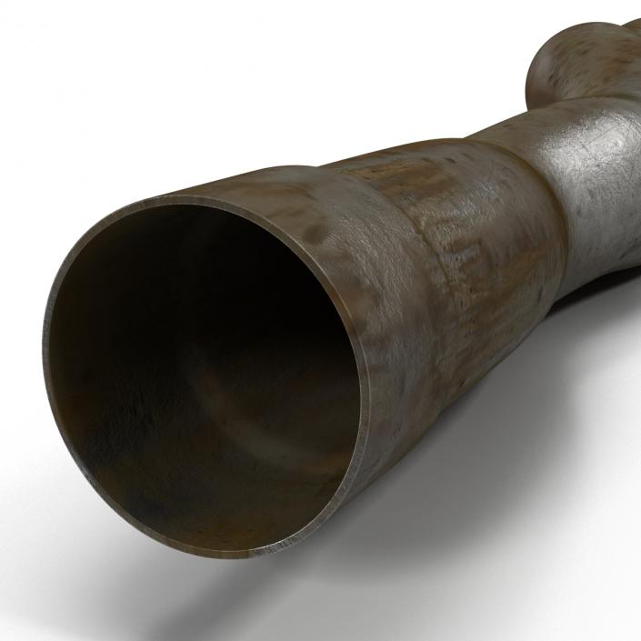 3D Broken Iron Pipe 7 model