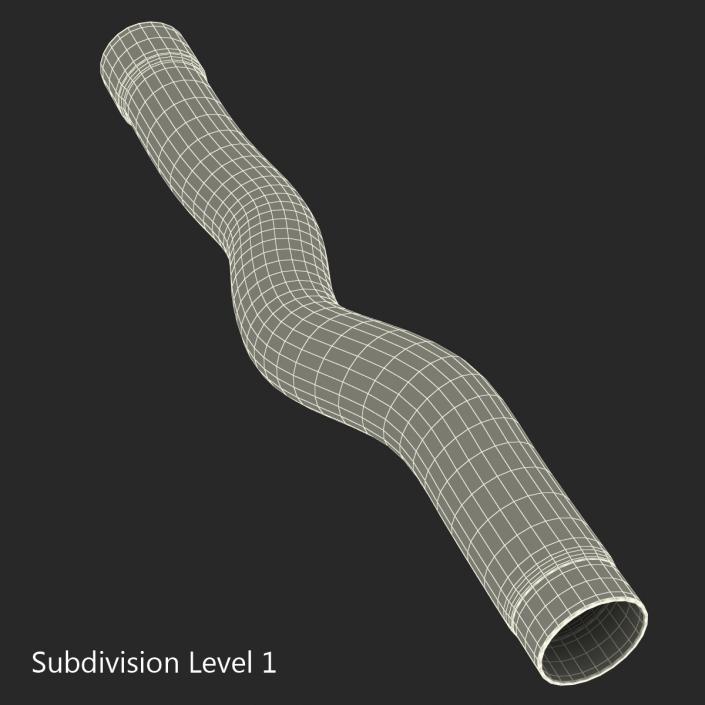 3D Broken Iron Pipe 7 model