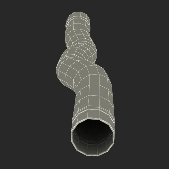 3D Broken Iron Pipe 7 model