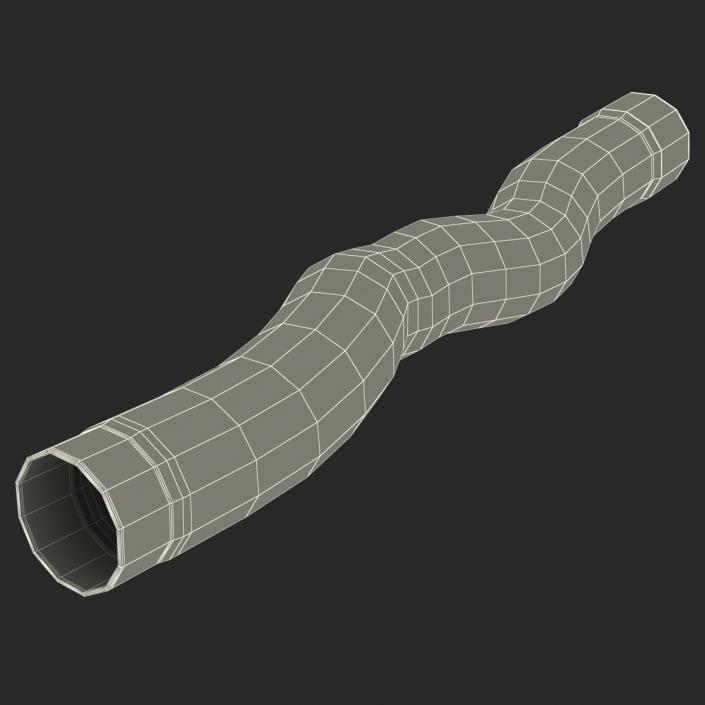 3D Broken Iron Pipe 7 model