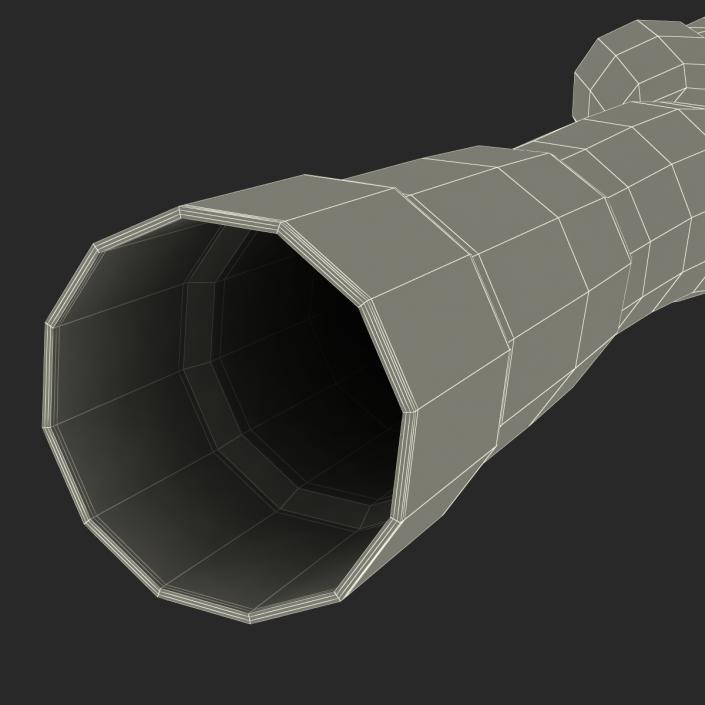 3D Broken Iron Pipe 7 model