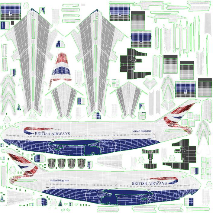 Boeing 747-400ER British Airways 3D