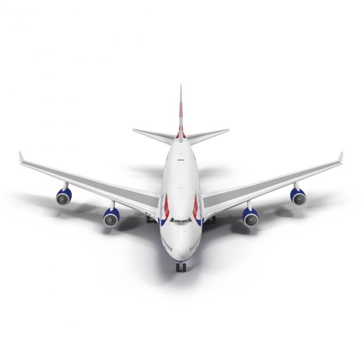 Boeing 747-400ER British Airways Rigged 3D model