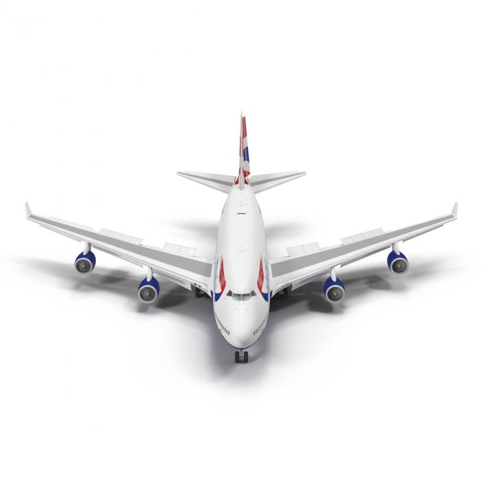 Boeing 747-400ER British Airways Rigged 3D model