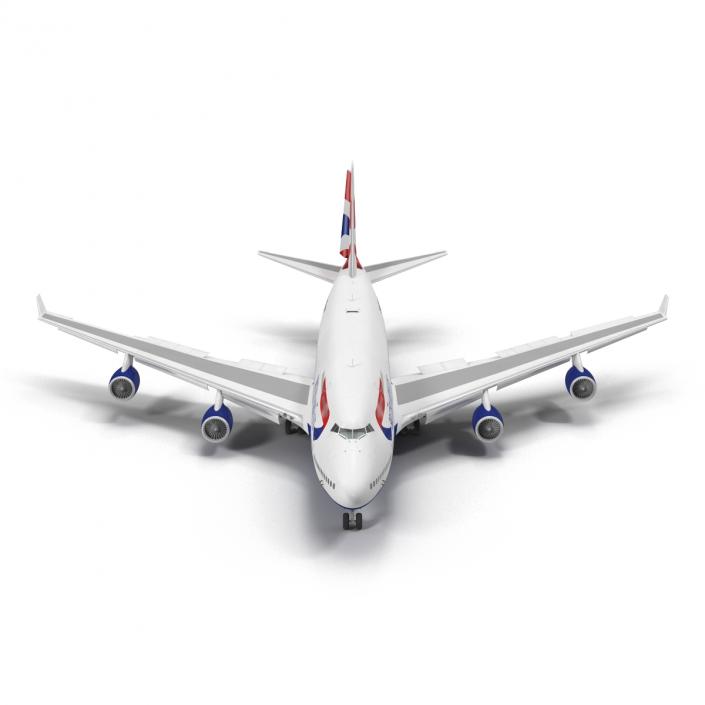 Boeing 747-400ER British Airways Rigged 3D model