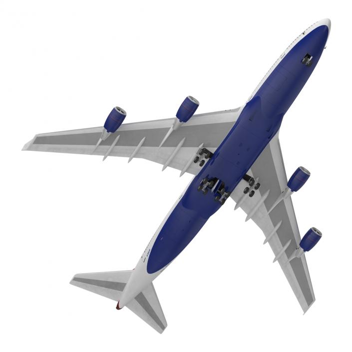 Boeing 747-400ER British Airways Rigged 3D model