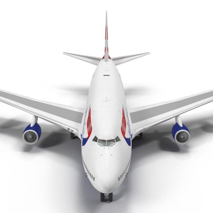 Boeing 747-400ER British Airways Rigged 3D model