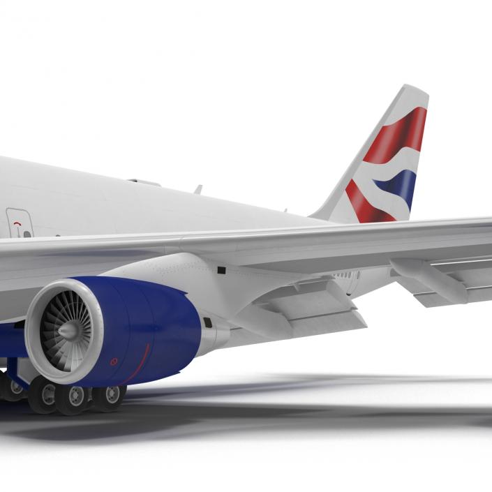 Boeing 747-400ER British Airways Rigged 3D model