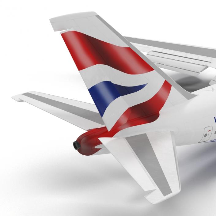 Boeing 747-400ER British Airways Rigged 3D model