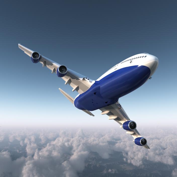 Boeing 747-400ER British Airways Rigged 3D model