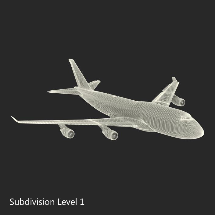 Boeing 747-400ER British Airways Rigged 3D model